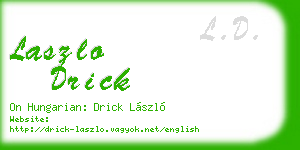 laszlo drick business card